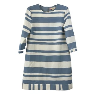 Ted Baker Jangle Two Tone Blue Stripe Shift Mini Dress ( Ted 2 ) Women’s US 6 - Picture 1 of 12