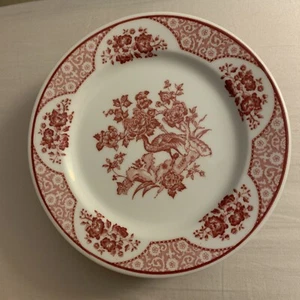 Syrakus China Blumenmuster Rot Blumen Vogel Dessertteller 5 1/2 Zoll Set 4 - Bild 1 von 6