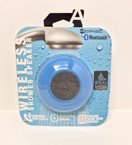 BRAND NEW Aconic Bluetooth Wireless Shower Speaker Blue Water Resistant - Picture 1 of 9