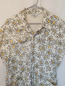 Daisey Overall Damen Gr. XL Jumpsuit Strampler, Denim Blumen Komfort Taschen - Bild 1 von 13