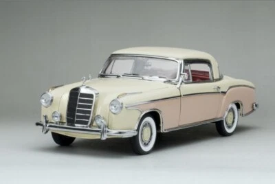 SunStar 3591 Mercedes Benz 220SE Coupe Light Pink/ Cream 1958 1:18 Model - Image 1 of 4