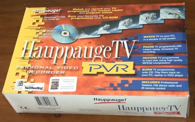 Hauppauge TV PVR TV-TUNER card with remote, PCI, IN BOX - hardly used - Image 1 of 4