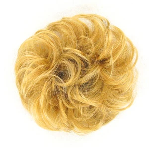 hair bun scrunchie golden blond ref: 17 24b peruk - Picture 1 of 2