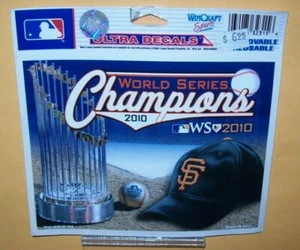 SAN FRANCISCO GIANTS WORLD SERIES CHAMPIONS 2010 5X6 WINCRAFT ULTRA DECAL  - Picture 1 of 1