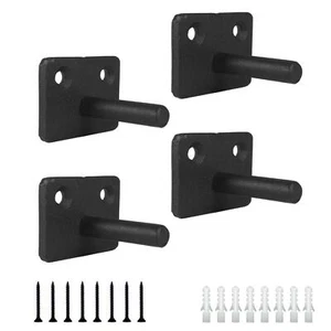 Floating Shelf Brackets 2 Inch Heavy Duty Hidden 3/8 Diameter 4 Pack Steel - Picture 1 of 6