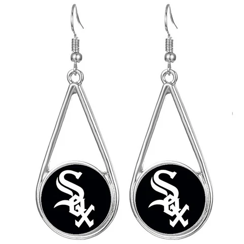 Chicago White Sox Womens Silver Drop Dangle Earrings w Gift Pkg D29 Cover