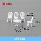 1 75 Scale HO Model Railway Layout Furniture Set 10 Sets Table Chair Decoration