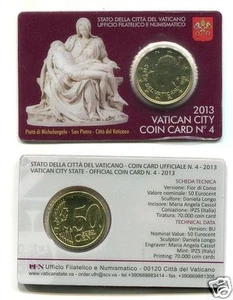 manueduc Vaticano 2013 BLISTER OFICIAL 50 Céntimos BENEDICTO XVI NUEVOS - Picture 1 of 1