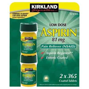 Kirkland Signature Low Dose Aspirin 81 mg. 730 Tablets - Picture 1 of 1