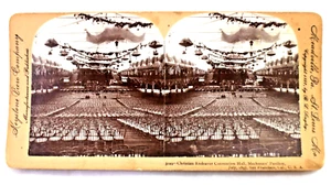 Convenzione Cristiana Endeavor luglio 1897. Scheda vista stereo Keystone View #5049 - Foto 1 di 4