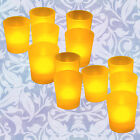 12 pieces Amber Votive Tea Light LED Flameless Wedding Party Table Decoration