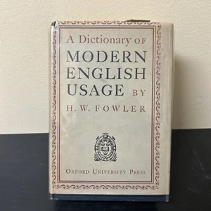 A Dictionary Of Modern English Usage By HW Fowler HC 1950 - Imagen 1 de 11
