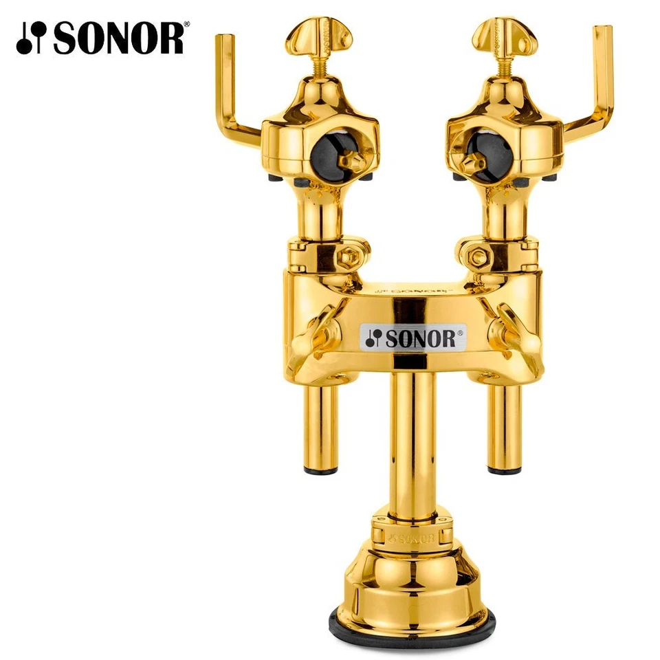 Sonor DTH-675-MC-G 600 Series Double Tom Holder Gold Plated w/ Omni Ball System - Image 1 of 1