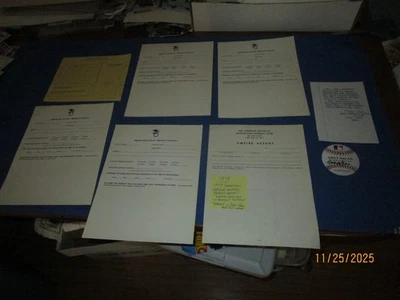 C. Principios de 1980 Liga Americana Béisbol Árbitro Informes Etc Dallas Parks Auto's Foto 1 de 4