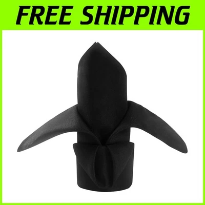 Sturdy & Comfortable Black Cloth Napkins - 50pcs, 20x20 inch Dinner Set - Image 1 of 4