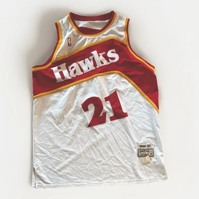 Camiseta Michell & Ness Vintage Dominique Wilkins Throwback Atlanta Hawks Talla 54 Foto 1 de 4