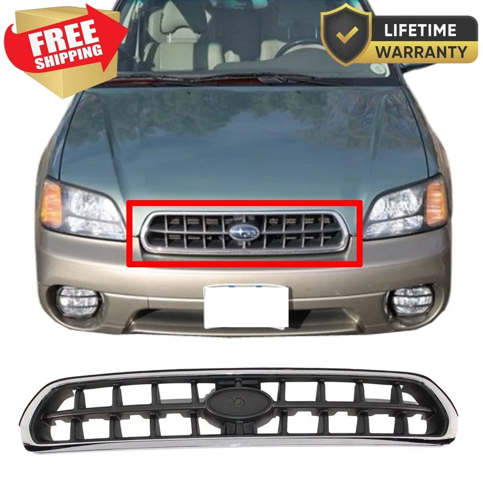 For 2003-2004 New Front Chrome Grille Fits Subaru Outback Plastic SU1200124 Foto 1 de 4