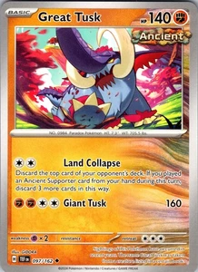 Great Tusk 097/162 Uncommon Regular SV05: Temporal Forces NM - Picture 1 of 2