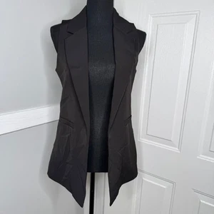 Sincerely Jules Black Sleeveless Blazer Vest | NWT Size Small Lined - Picture 1 of 9