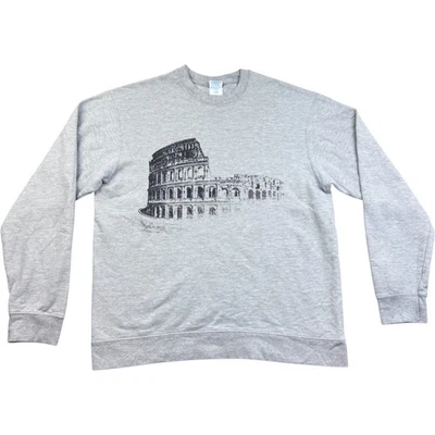 Sweatshirt Large Women's Grey Cotton Vintage Tourist Holiday Graphic Long Sleeve - Image 1 of 4