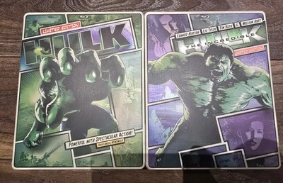 Hulk + The Incredible Hulk (Blu-ray, DVD, Digital) OOP Limited Edition Steelbook - Image 1 of 4