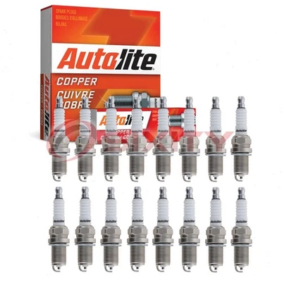 16 pc Autolite Copper Core Spark Plugs for 1998-2000 Mercedes-Benz C43 AMG ot Foto 1 de 4