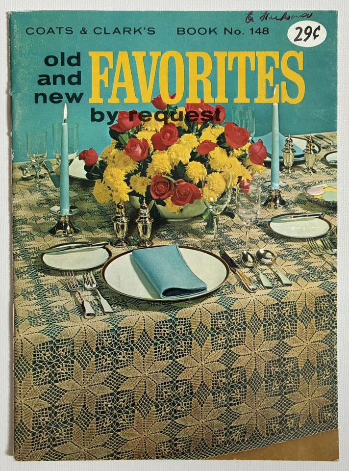 Rare 1964 Vintage Coats & Clarks Old and New Favourites Crochet Pattern Book - Image 1 of 4