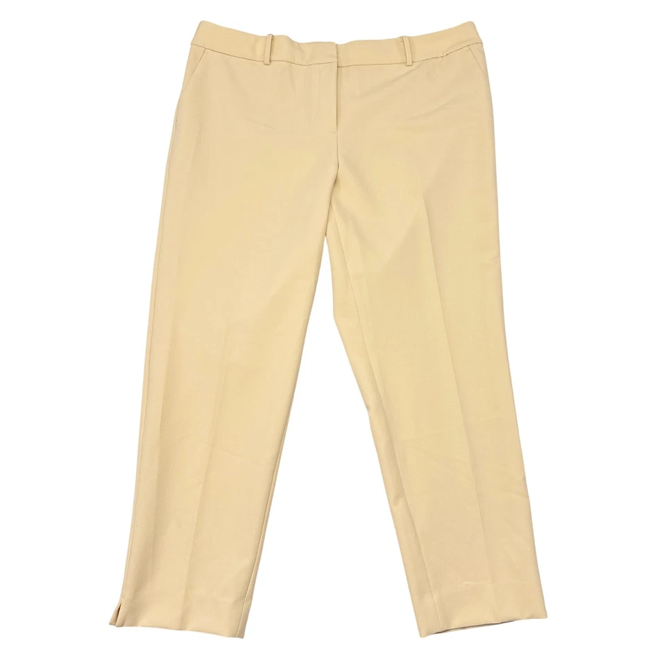 Calça Talbots Hampshirt Tornozelo Feminina Plus Size 18W Amarela Perna Reta Carreira NOVA - Imagem 1 de 4