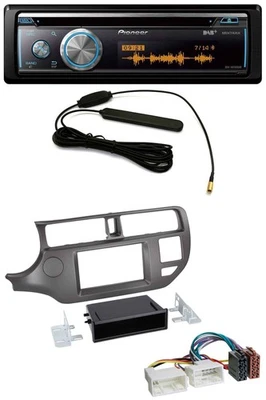 Pioneer CD USB Bluetooth DAB MP3 Autoradio für Kia Rio UB 2011-2014 anthrazit - Bild 1 von 4