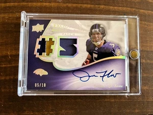 2008 Upper Deck Exquisite Joe Flacco RC 2 Color 5/10 RPA Auto Jersey Number - Picture 1 of 2