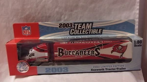 KKar Fleer - Serie de transporte de la NFL 2003 - Peterbilt - rojo y blanco - bucaneros - Imagen 1 de 3