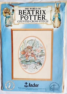 Beatrix Potter (Anchor JC102) Jeremy Fisher Cross Stitch Kit - unused 15" x 12" - Picture 1 of 6