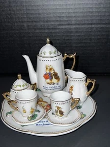 The world of beatrix potter/ peter rabbit Benjamin bunny Miniature tea set - Picture 1 of 12