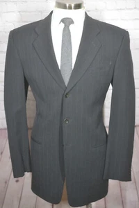 ARMANI CELLEZIONI Mens Charcoal ITALIAN Pinstripe Sport Coat Blazer Jacket 42L - Picture 1 of 11