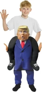 Donald Trump Huckepack Kostüm Kinder Jungen Mädchen Karnival Faschingkostüm - Bild 1 von 3