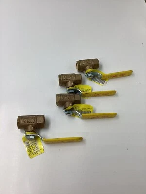 QTY 4 Apollo Valves Genuine OEM 70-142-64 3/8 Inch FNPT Bronze Ball Valve Inline - Image 1 of 4
