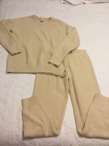 Cupcakes und Kaschmir Faux Fleece Teddy Jogginghose und Top Creme Größe XS - Bild 1 von 9