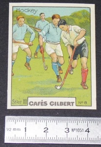 CHROMO 1936 CAFES GILBERT SPORTS HOCKEY SUR GAZON - Imagen 1 de 2
