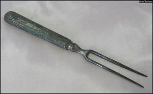19C. ANTIGUO TENEDOR DE SERVICIO IMPERIAL RUSO PLATEADO - Imagen 1 de 7