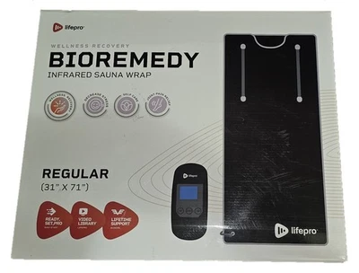 Manta de sauna infrarroja LifePro BioRemedy Wellness Recovery negra regular 31"x71" Foto 1 de 4