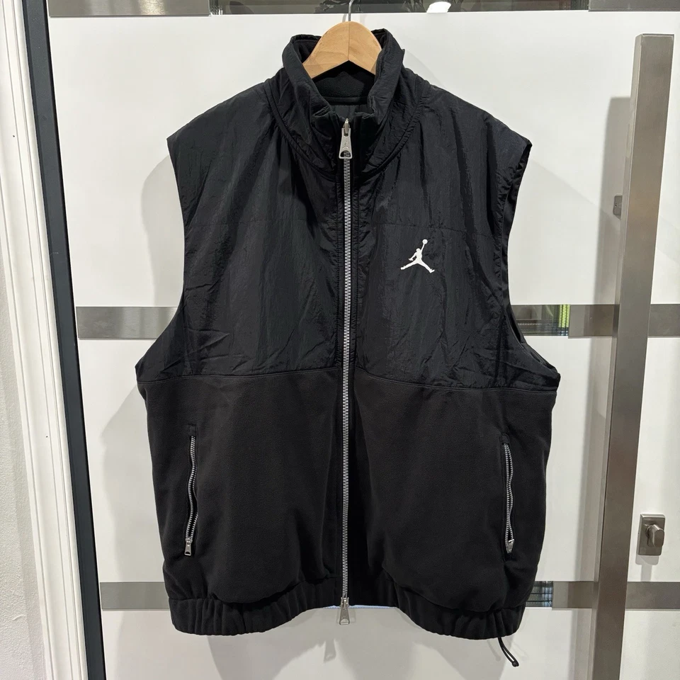 Nike Air Jordan Essentials Winter Vest Full Zip Black Men's Large FD8628-010