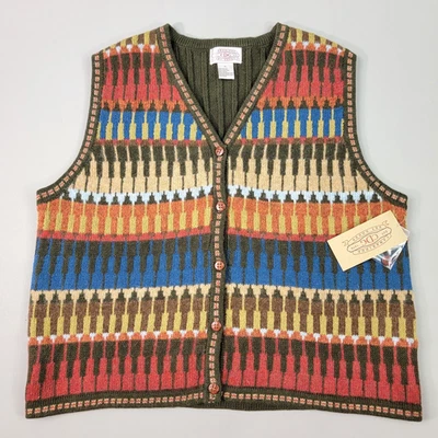 Cambridge Dry Goods CDG Womens Vest Sz XL Button Front Wool Blend $78 Retail NWT - Image 1 of 4
