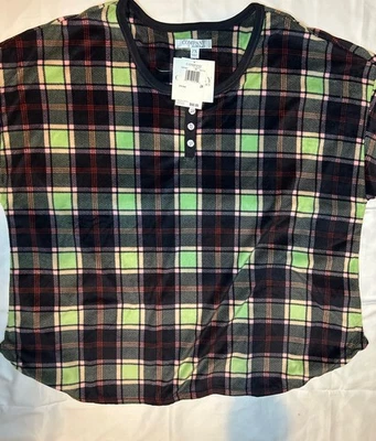 Conjunto de ropa de dormir para mujer Company Ellen Tracy talla XXL NUEVO CON ETIQUETAS azul marino a cuadros manga larga PJ Foto 1 de 4