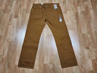 Levis 501 38x32 Nuevo Con Etiquetas Carhartt Marrón 5 Bolsillos Etiqueta Roja Foto 1 de 4