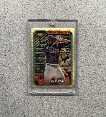 2024 Topps Chrome Sapphire #531 Estevan Florial Superfractor 1/1 Cleveland RARE - Image 1 of 2