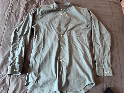 Camisa Muji Cuello Mandarín Talla M Azul Gris Foto 1 de 4