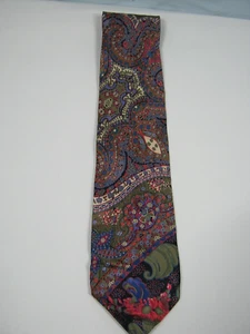 Brioni Multicolor Vibrant Paisley Silk Neck Tie Colorful 58" Long Colorful - Picture 1 of 8