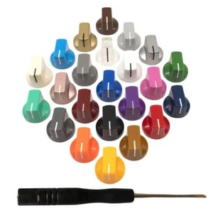 15x Guitar AMP Effect Pedal Knobs Davies 1510 Style Pointer Knob Set Screw - Picture 1 of 25