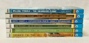 NEW Torch Bearers Set of 6 Christian Biography Nate Saint Polycarp Tyndale - Imagen 1 de 2