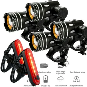 90000LM Super Bright LED Bike Light Bicycle Torch Front Rear Lamp Rechargeable E - Picture 1 of 20